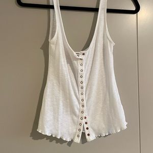 Free People white ribbed tank